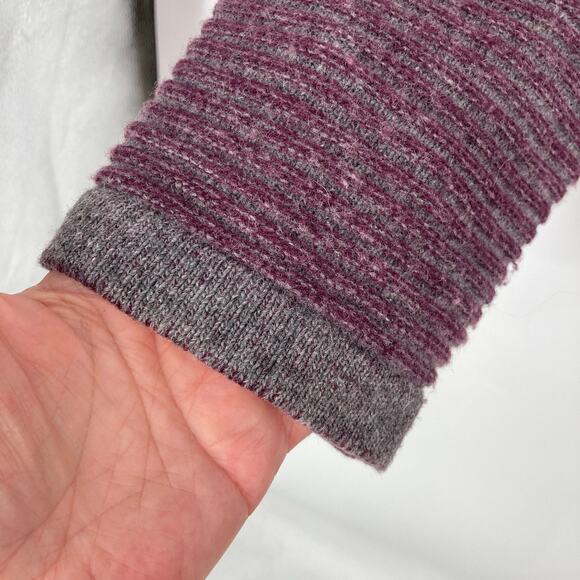 Robert Comstock Vertical Wool Nylon Ribbed Purple Sweater Men’s 2X Tall - Picture 4 of 10